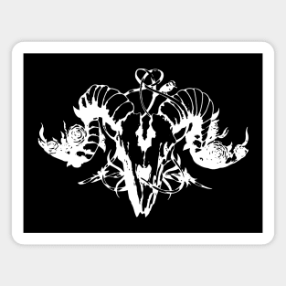 Animal skull punk grunge rock punk rock n roll metal moto guitar rock merchandise bones heavy metal music skeleton band Magnet